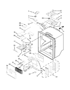 Refrigerator Liner Parts Diagram and Parts List for WRX988SIBH00  Whirlpool Refrigerator