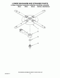 LOWER WASHARM AND STRAINER PARTS Diagram and Parts List for KUDK30IVSS3  Whirlpool Dishwasher