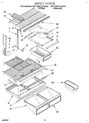 SHELF Diagram and Parts List for 4ET18ZKXAW00  Whirlpool Refrigerator