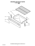 DRAWER AND RACK PARTS Diagram and Parts List for IVE82303  Inglis Range