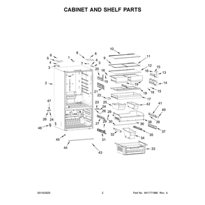 Part Location Diagram of W11759110 Whirlpool DEFLECTOR