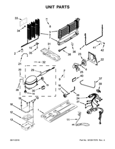 Unit Parts Diagram and Parts List for WRF560SFYE03  Whirlpool Refrigerator