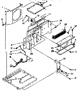 Air Flow And Control Parts Diagram and Parts List for 4848790811  Kenmore Air Conditioner