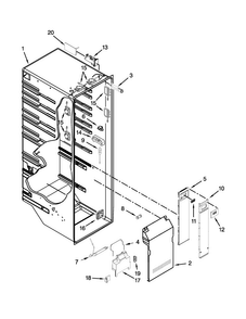 Refrigerator Liner Parts Diagram and Parts List for BRS75BRANA00  Whirlpool Refrigerator