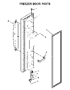 Freezer door parts Diagram and Parts List for WRS321SDHB04  Whirlpool Refrigerator