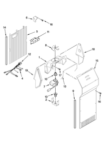 Air Flow Parts Diagram and Parts List for 10659432801  Kenmore Refrigerator