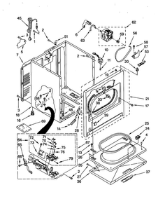 Cabinet Diagram and Parts List for LGQ8000JQ0  Whirlpool Dryer