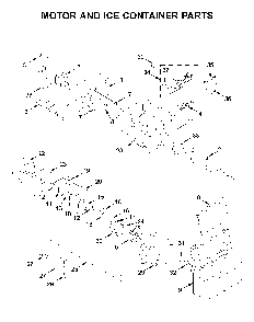 Motor and ice container parts Diagram and Parts List for WRS311SDHM04  Whirlpool Refrigerator