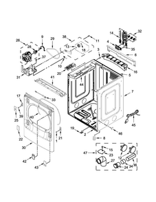 Cabinet Parts Diagram and Parts List for WGD9500EW0  Whirlpool Dryer