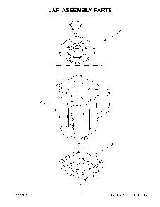 Jar Assembly Parts Diagram and Parts List for 5KSB4026CBE0  KitchenAid Blender