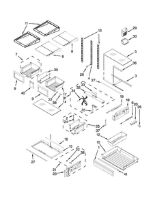 Shelf Parts Diagram and Parts List for WRF990SLAM02  Whirlpool Refrigerator