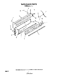 Backguard Diagram and Parts List for N9257*2  Roper Range