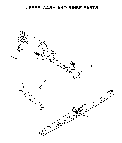 Upper wash and rinse parts Diagram and Parts List for WDF520PADM8  Whirlpool Dishwasher