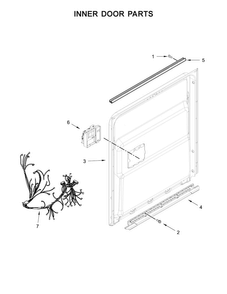 Inner Door Parts Diagram and Parts List for WDF560SAFM1  Whirlpool Dishwasher