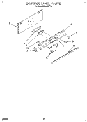 CONTROL PANEL Diagram and Parts List for SS363BETT4  Whirlpool Range