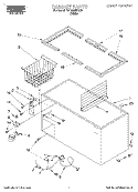 SECTION Diagram and Parts List for RH1599RBW00  Roper Freezer