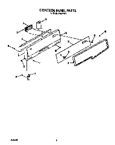 Control Panel Diagram and Parts List for F4558*0  Roper Range