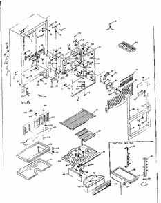 Cabinet Parts Diagram and Parts List for 106N14FS-1  Kenmore Refrigerator