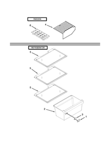 Shelf Parts Diagram and Parts List for 10686393310  Kenmore Refrigerator