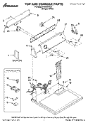 TOP AND CONSOLE PARTS Diagram and Parts List for NED5200TQ0  Amana Dryer