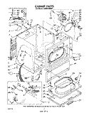 CABINET Diagram and Parts List for LG9801XMW1  Whirlpool Dryer