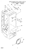 REFRIGERATOR LINER Diagram and Parts List for 4KSRS22QFW01  KitchenAid Refrigerator