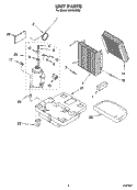 UNIT PARTS Diagram and Parts List for AD70USR0  Whirlpool Dehumidifier