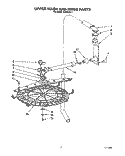 UPPER WASH AND RINSE Diagram and Parts List for KUDI22HT1  KitchenAid Dishwasher