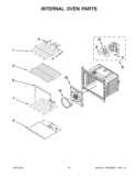 INTERNAL OVEN PARTS Diagram and Parts List for WOD93EC7AS01  Whirlpool Wall Oven