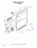 INNER DOOR PARTS Diagram and Parts List for KUDS50FVPA4  KitchenAid Dishwasher