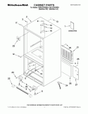 CABINET PARTS Diagram and Parts List for KBLS22KWMS4  KitchenAid Refrigerator