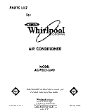 COVER Diagram and Parts List for ACP052XM0  Whirlpool Air Conditioner