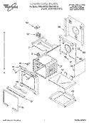 LOWER OVEN Diagram and Parts List for RBD275PDB3  Whirlpool Wall Oven