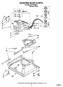 MACHINE BASE PARTS Diagram and Parts List for RAX4232PQ1  Roper Washer