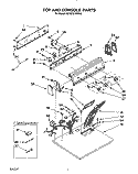 TOP AND CONSOLE, LIT/OPTIONAL Diagram and Parts List for KGYE767WWH0  KitchenAid Dryer