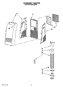 CABINET PARTS Diagram and Parts List for ACPE102PS2  Whirlpool Air Conditioner