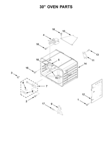30" Oven Parts Diagram and Parts List for KDRS483VSS04  KitchenAid Range