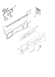 Control Panel Parts Diagram and Parts List for WFW8500SR00  Whirlpool Washer