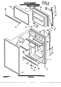 Door Diagram and Parts List for ET18NMFW03  Whirlpool Refrigerator