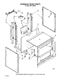 EXTERNAL OVEN Diagram and Parts List for SF0100ERW6  Whirlpool Range