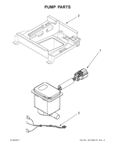 Pump Parts Diagram and Parts List for KUID308ESS2  KitchenAid Ice Maker