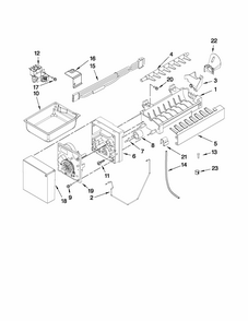 Icemaker Parts Diagram and Parts List for 59679533014  Kenmore Refrigerator