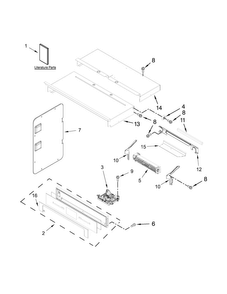 Control Panel Parts Diagram and Parts List for WOC97ES0ES02  Whirlpool Microwave