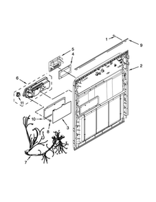 Part Location Diagram of W10803038 Whirlpool Wire Harness