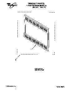 Trim Kit Parts Diagram and Parts List for MK8137XAB0  Whirlpool Microwave