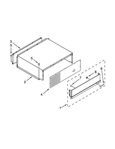 Top Grille And Unit Cover Parts Diagram and Parts List for KSSC48FTS18  KitchenAid Refrigerator