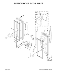 Part Location Diagram of W10913631 Whirlpool Cantilever Bin