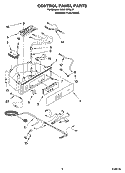 CONTROL PANEL PARTS Diagram and Parts List for KUIA15PRLS1  KitchenAid Ice Maker
