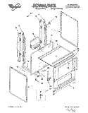 EXTERNAL Diagram and Parts List for SF318PEWZ0  Whirlpool Range