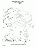 FREEZER LINER PARTS Diagram and Parts List for GX5FHDXVQ05  Whirlpool Refrigerator